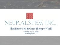Neuralstem at Phacilitate Cell & Gene Therapy World