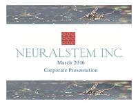 March 2016 Corporate Presentation